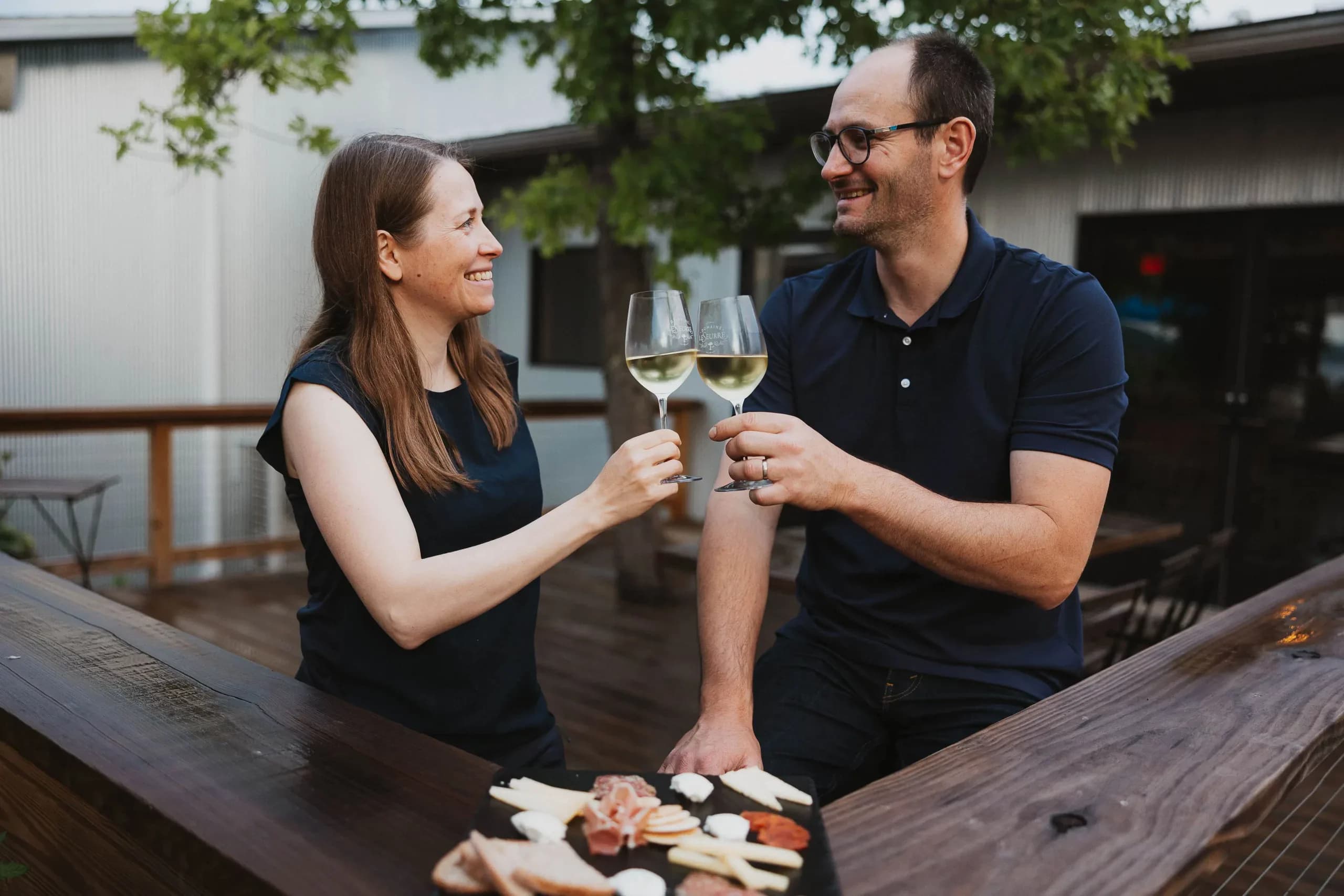 Members raising a glass together